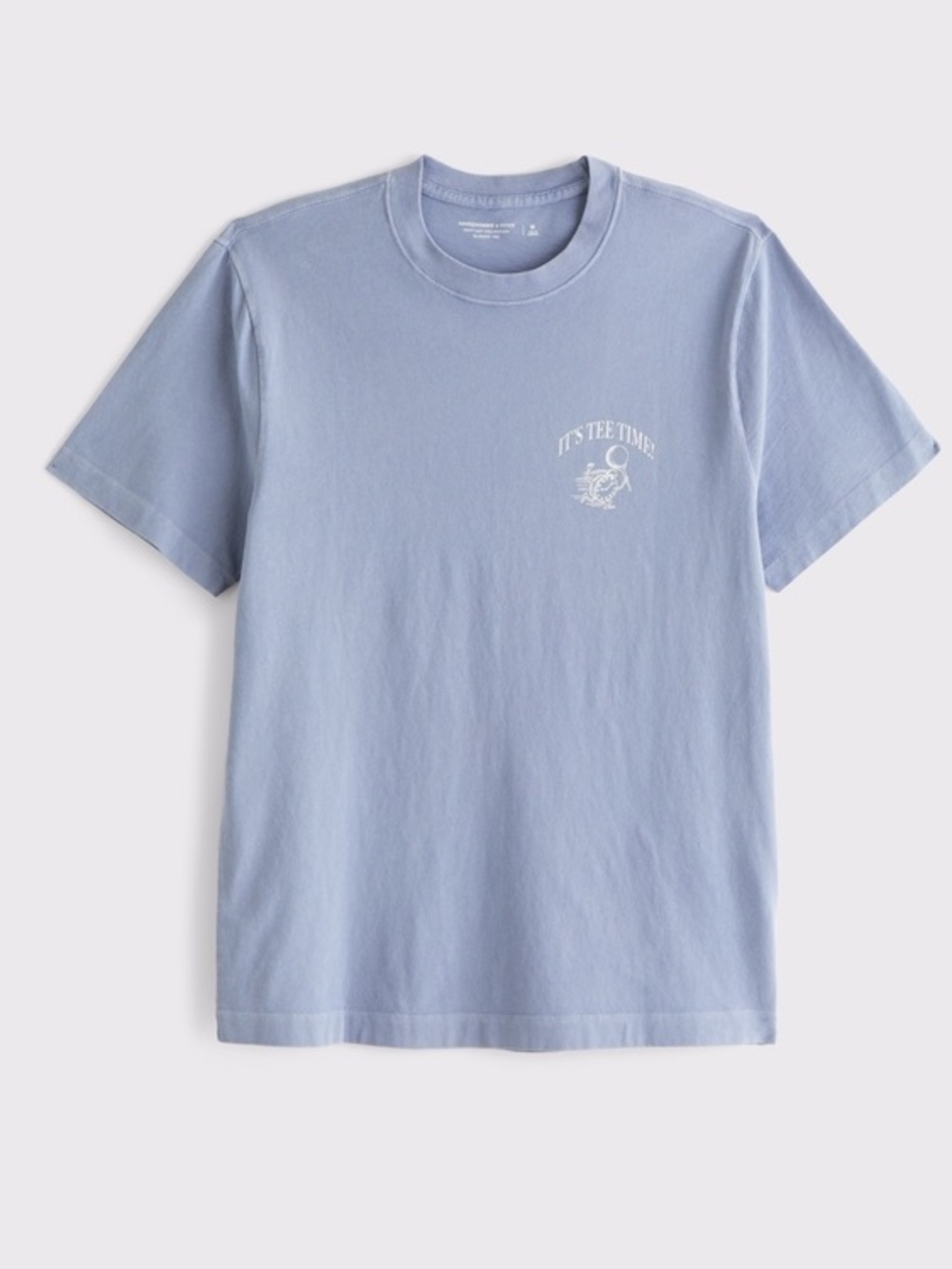 Abercrombie & Fitch - Light Blue Graphic Tee - 'It's The Time'